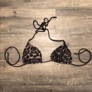 leopard print triangle bikini